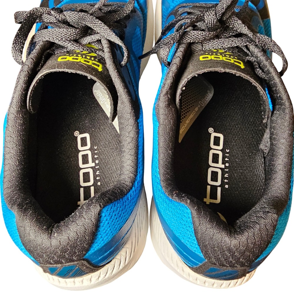 Topo Athletic Zephyr Mens 11.5 Blue Black Road Running Shoes ZipFoam Gorpcore - Picture 4 of 14